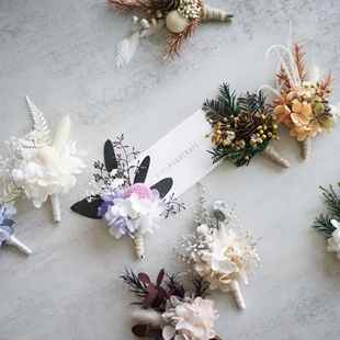 #多款可选#永生花伴郎伴娘胸花 手腕花 父母胸花 新郎新娘