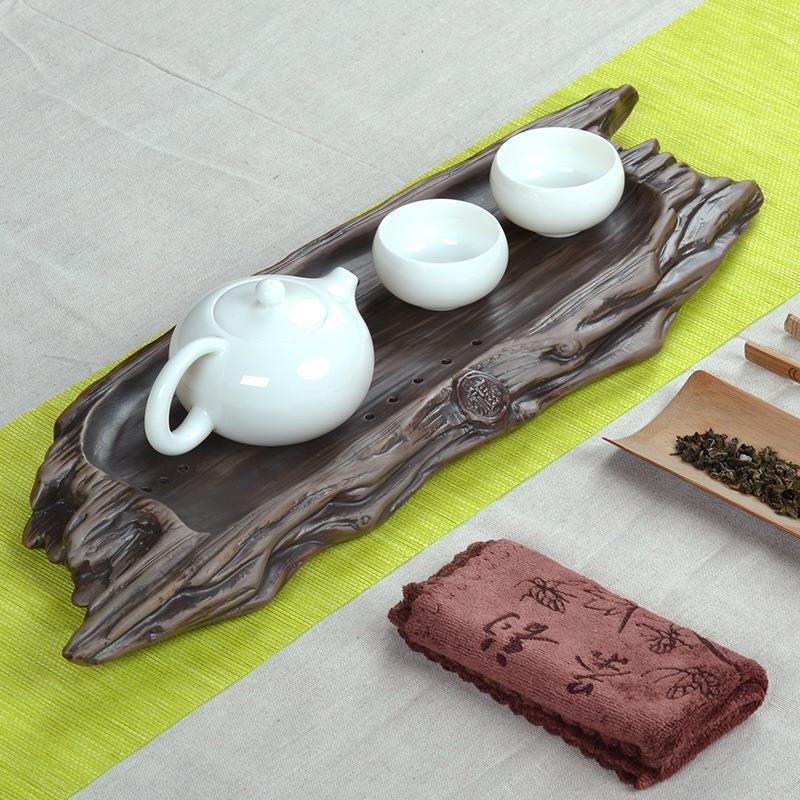 陶瓷干泡茶盘logo蓄水式壶承养壶托干泡台茶台家用茶空间简约格调