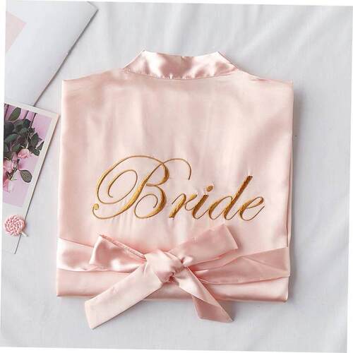 Bride with Team Bride Bathrobe Bride To Be Bridal Shower Bac