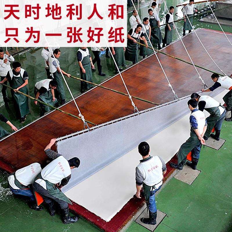 红星宣纸大尺寸三丈三八尺丈二丈六丈八手工特皮宣纸国展