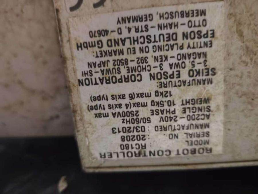 3月31日北京【京械3927】单位淘汰报废处置爱普生机器人控制器一台网络拍卖公告