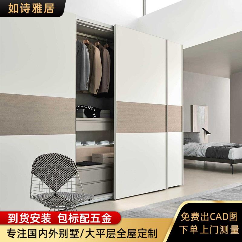 外贸出口整体实木衣柜全屋定制客厅卧室欧式简约开放式家具