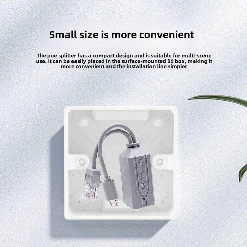 POE分离器标准48V转5V摇头机MicroUSB口供电模块安卓tyepc迷你款