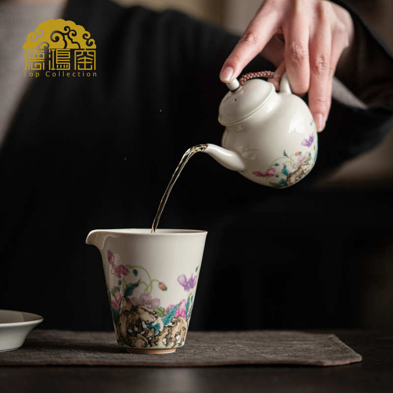 景德拟古 陶瓷小茶壶仿古单壶家用功夫茶具女士中式泡茶小号批发