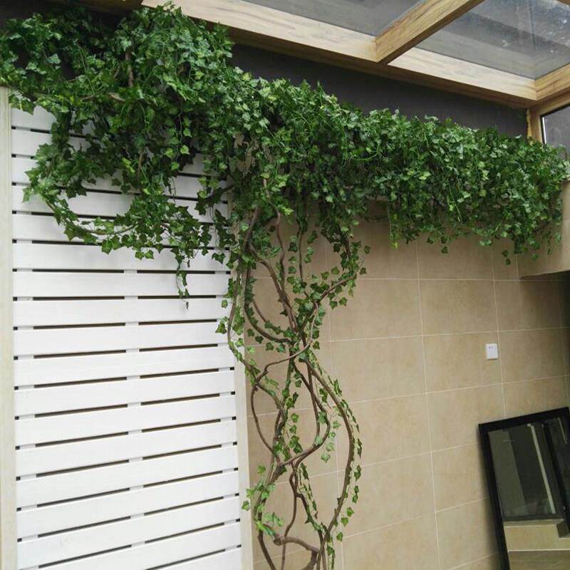 彷真绿色植物绿树叶爬山虎枯藤室内大型假树造型装饰藤条悬吊式天