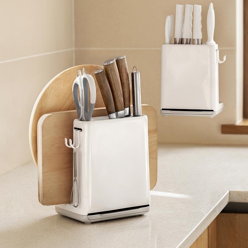 德国进口免打孔刀架置物架子厨房多功能菜刀菜板放置架刀具收纳架