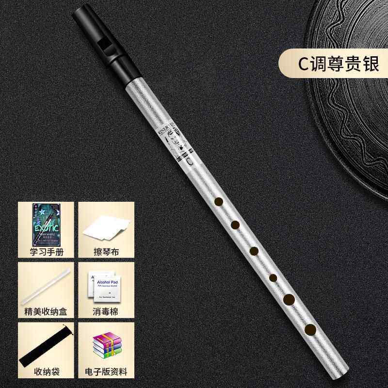 高档wineten爱尔兰哨笛锡笛初学入子门六孔竖笛/CD调高r音直笛金图片