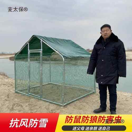 室养棚鸡大型家用鸡笼子养殖鸡鸭棚舍遮雨防外雨鸽大棚户外QTU麦