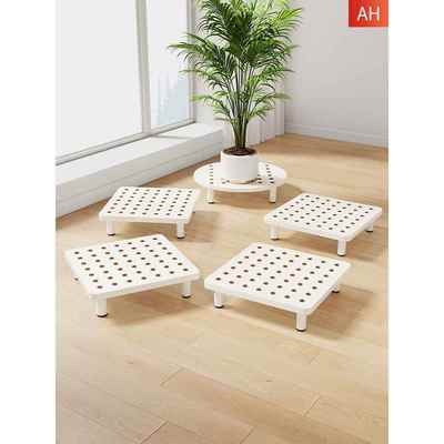 落地花盆托架家用阳台盆栽置物架木质托盘多肉架绿萝架花瓶展示架