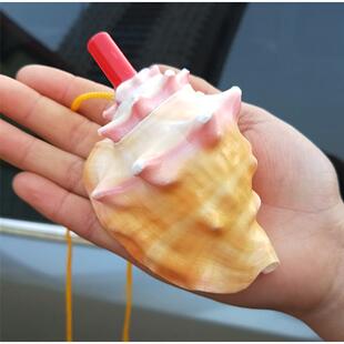 天然大海螺口哨响螺号角吹号贝壳工艺品创意玩具儿童礼物可吹摆件