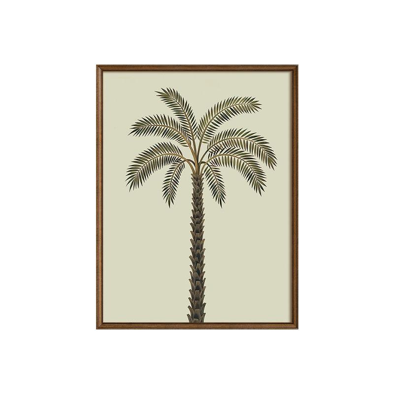 棕榈树》中古风高级感法式复古客厅装饰画南洋美式餐厅玄关柜挂画