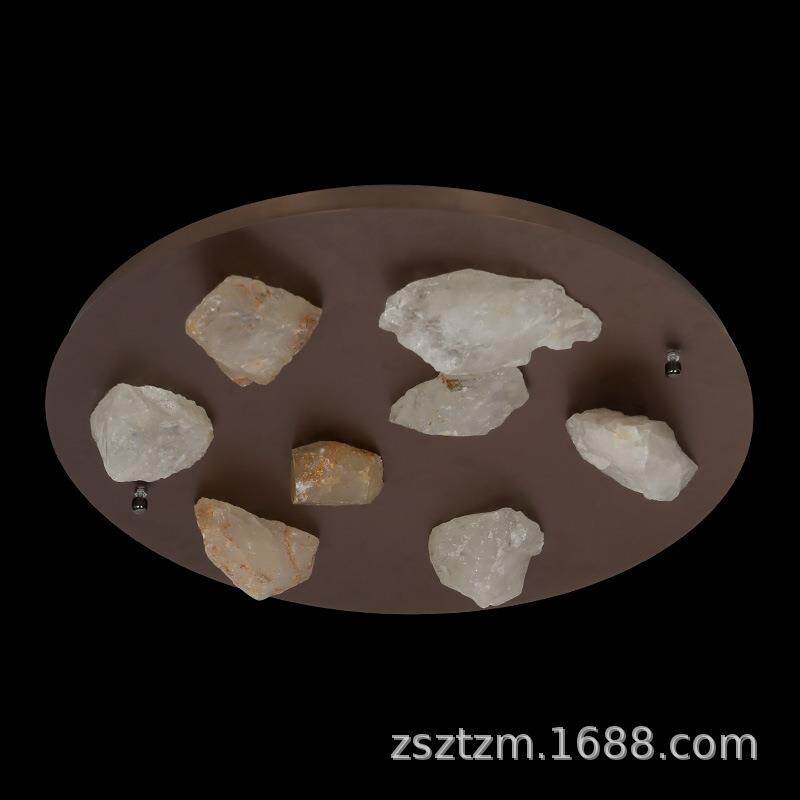 简约现代过道天然水晶灯冰块石头吸顶灯餐厅灯吧台卧室灯楼梯灯具
