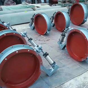 气动通风蝶烟道百叶通风蝶阀开关型软密封法兰式气动通风蝶阀