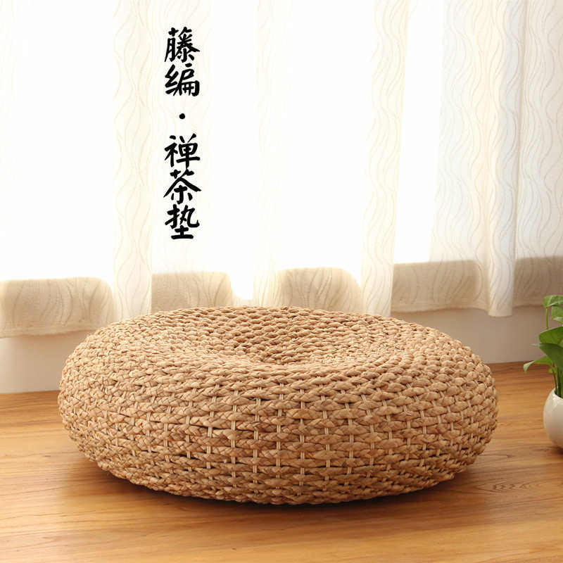 草编蒲团日式坐垫加厚圆形茶道藤编榻榻米瑜伽打坐禅修垫地板坐墩,居家布艺,飘窗垫,淘宝优惠券,粉丝福利购,淘宝优惠卷