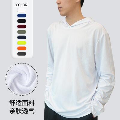 Men Long Sleeve Tee Shirts with Hooded 1 Pack Athletic