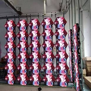 LED display screen led室内全彩屏显示屏小间距LED软屏弧形模组
