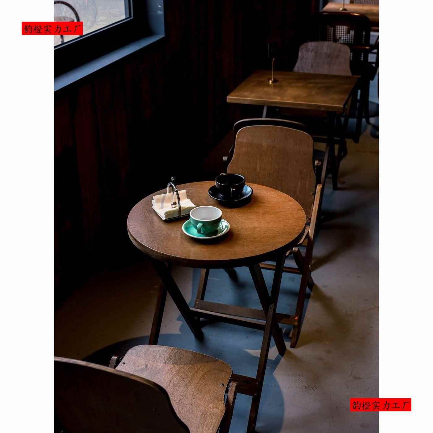 复古阳台休闲桌椅加厚户外庭院折叠桌椅餐厅餐椅桌子椅子家庭茶几