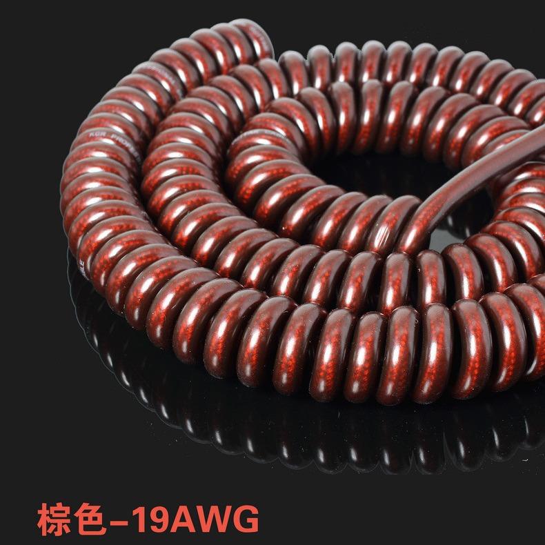 他弹米簧线降噪屏蔽电话BQA器线6米10电话乐线音吉频连接线