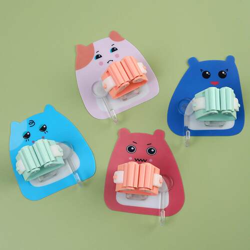 Bubble Bear Mop Holder Broom Clip Hanger Strong Adhesive No-