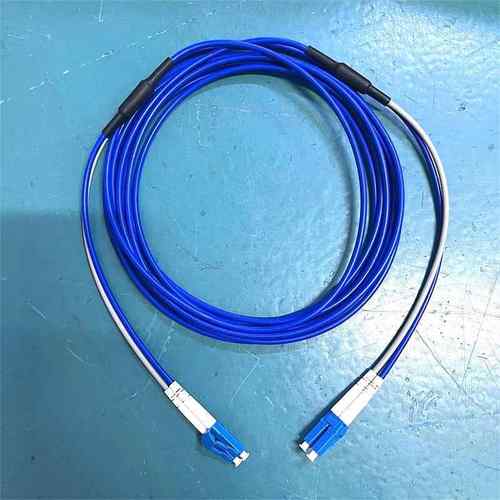 防鼠铠装光纤跳线LC转FC-SC-ST单模双芯两芯成品光钎线钢丝铠尾纤