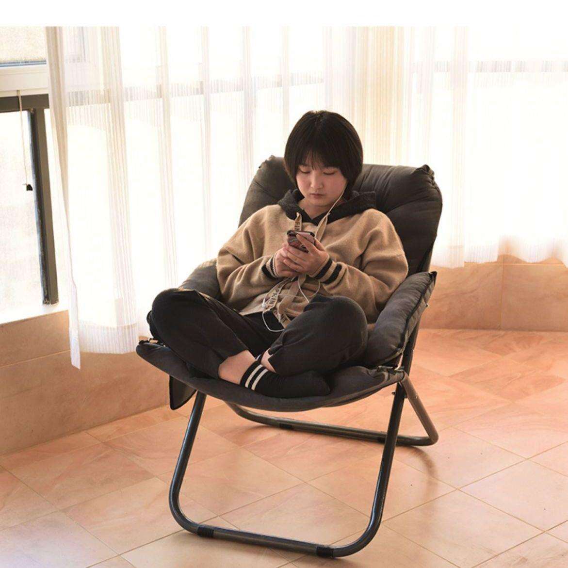 懒人椅宿舍卧室电脑椅子可折叠躺椅单人小沙发电竞椅凳子靠背租房