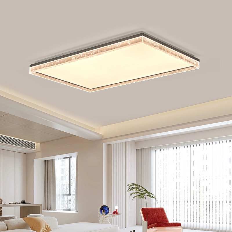 意式客厅吸顶灯2025年新款轻奢高级感大气冰裂纹护眼大厅中山灯具