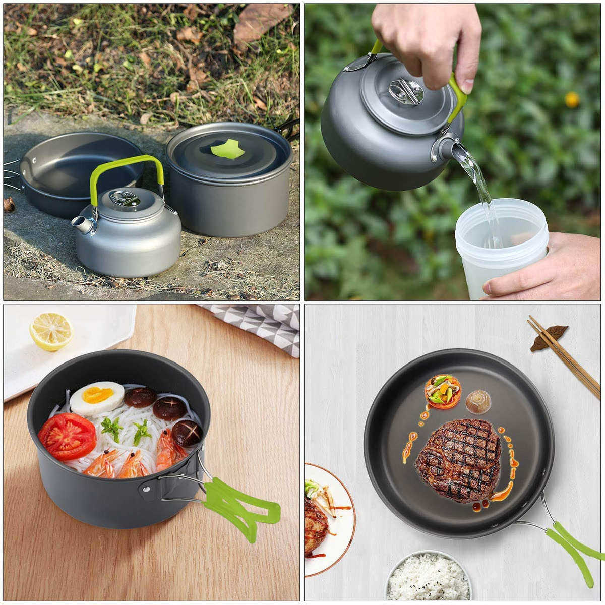 茶壶锅具户外用品带炊具野营户外热卖餐具套装锅套折叠组合