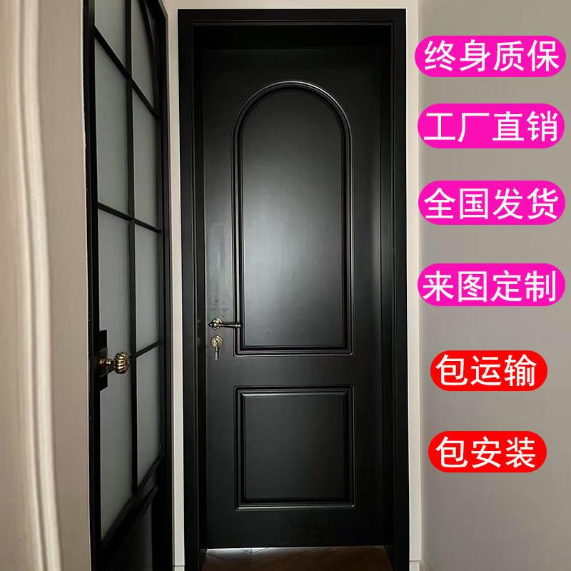 成都欧式覆古实木卧室门房间门法式覆合烤漆平开 门雕花包安装定