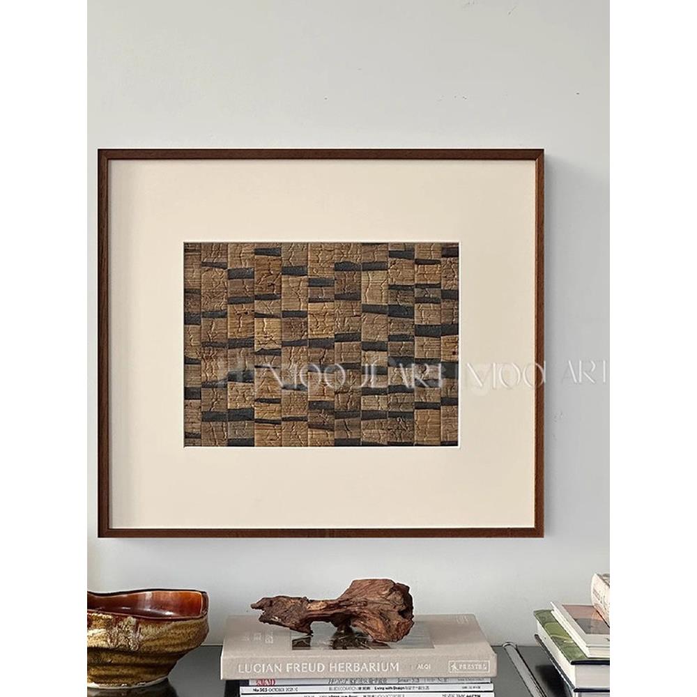中古风客厅装饰画高级感艺术挂画法式小众轻奢覆古卧室背景墙壁画