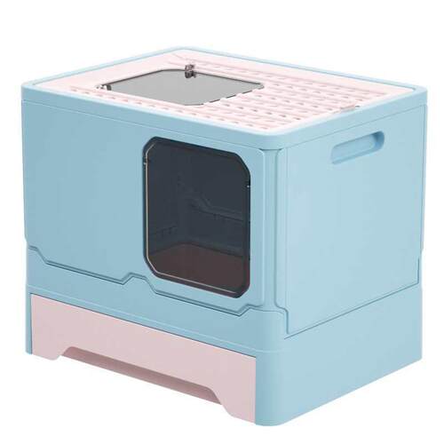 全封闭猫砂盆大号可折叠顶入式猫厕所家用抽屉式猫咪宠物用品批发