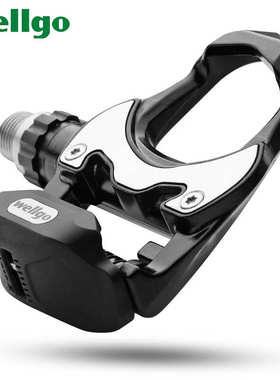 Wellgo维格公路锁踏R302黑色铝合金轴承锁踏 自行车锁踏带锁片