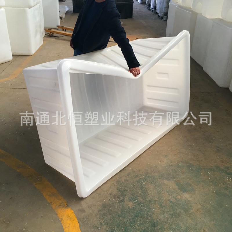 推布车1200L塑料方箱 纺织印染船车 宾馆布草车 水产养殖方箱