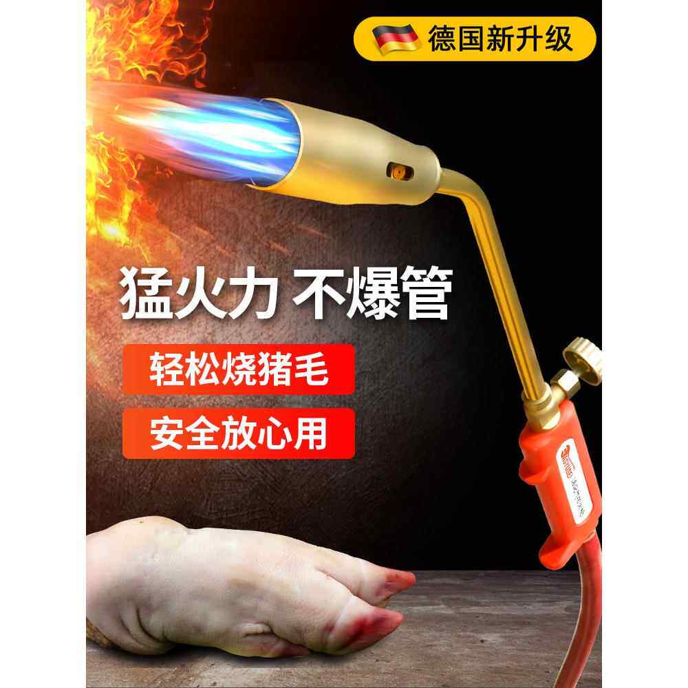 德国液化气喷枪烧猪毛的枪头神器家用天然气煤气烧肉器猪蹄喷火枪