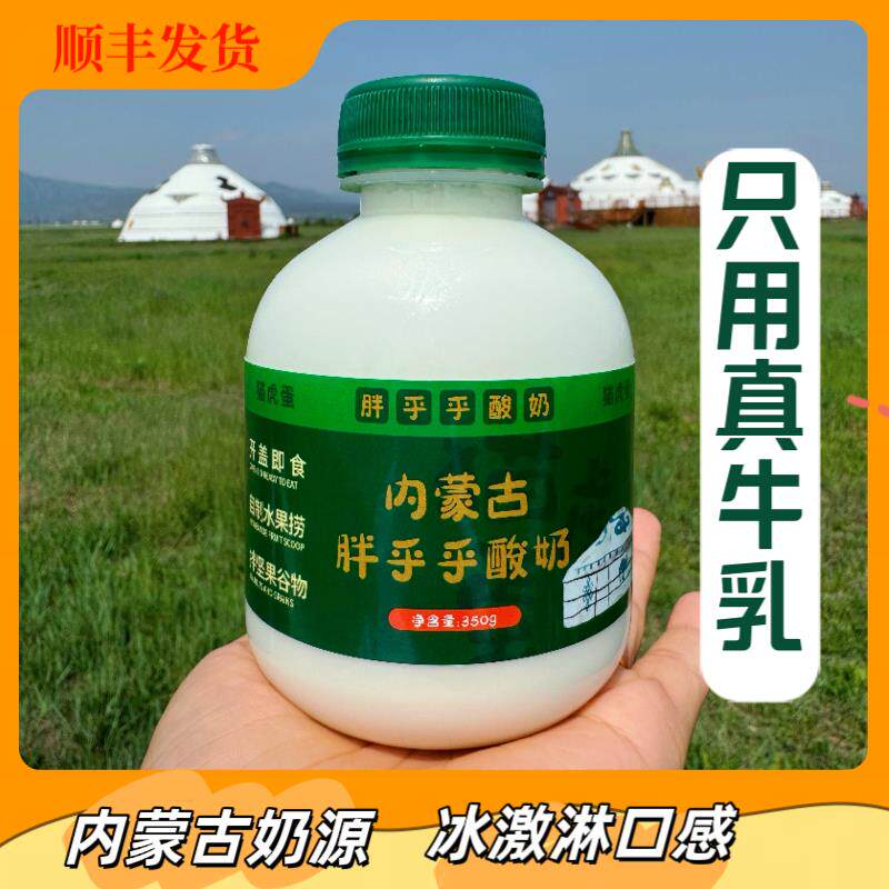 [顺丰包邮]内蒙古老酸奶单瓶发酵350g原味祇用真牛乳