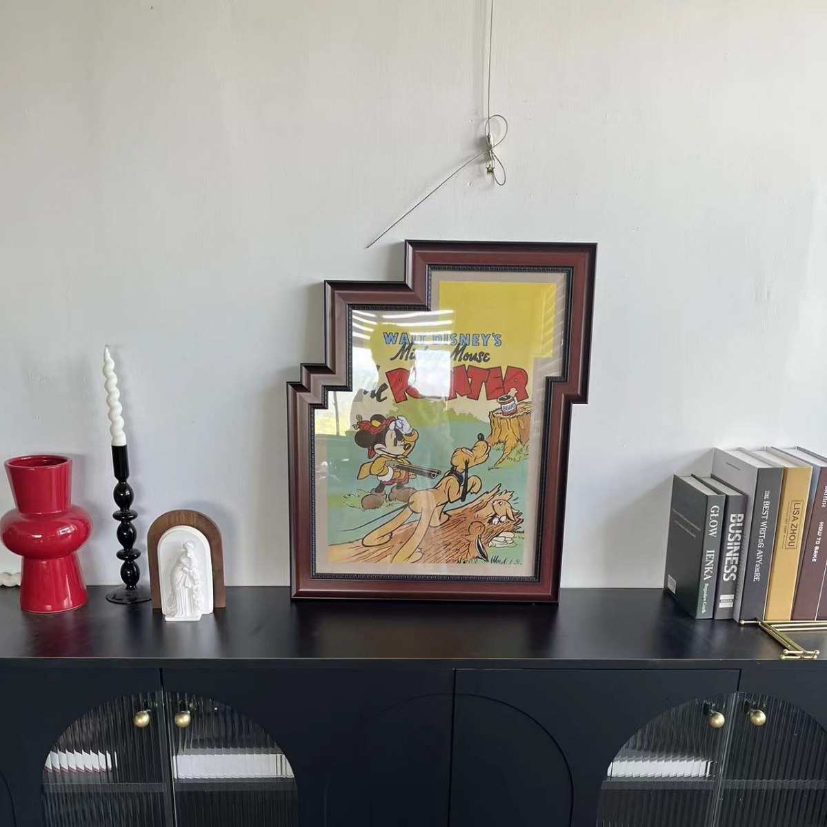 法式复古挂画轻奢家用餐厅竖版高档壁画墙面异型框欧式创意装饰画