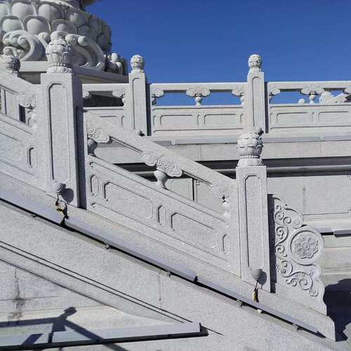 石栏杆石雕栏板青石花岗岩石栏杆别墅阳台护栏河道围栏 大理石栏