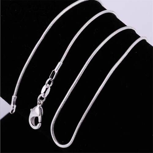 1MM 925 Sterling Silver Chain Fashion Sliver Necklace High Q