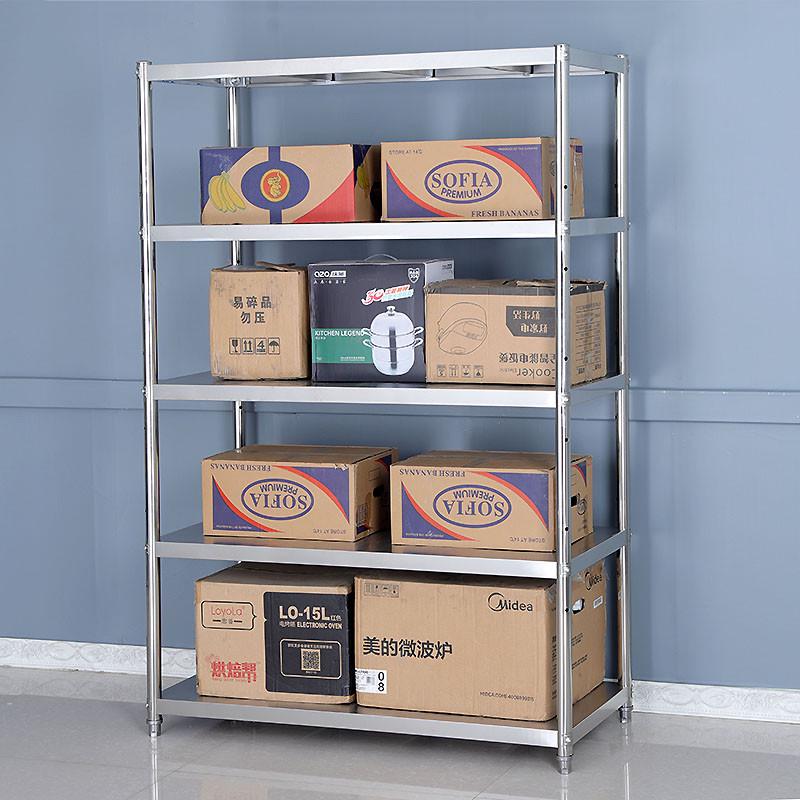 置物架层架不锈钢厨房落地多层仓库货架微波炉架收纳储物架子