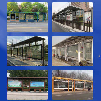 乡镇不锈钢公交候车亭站台城市智能候车厅巴士停靠站电子站牌厂家