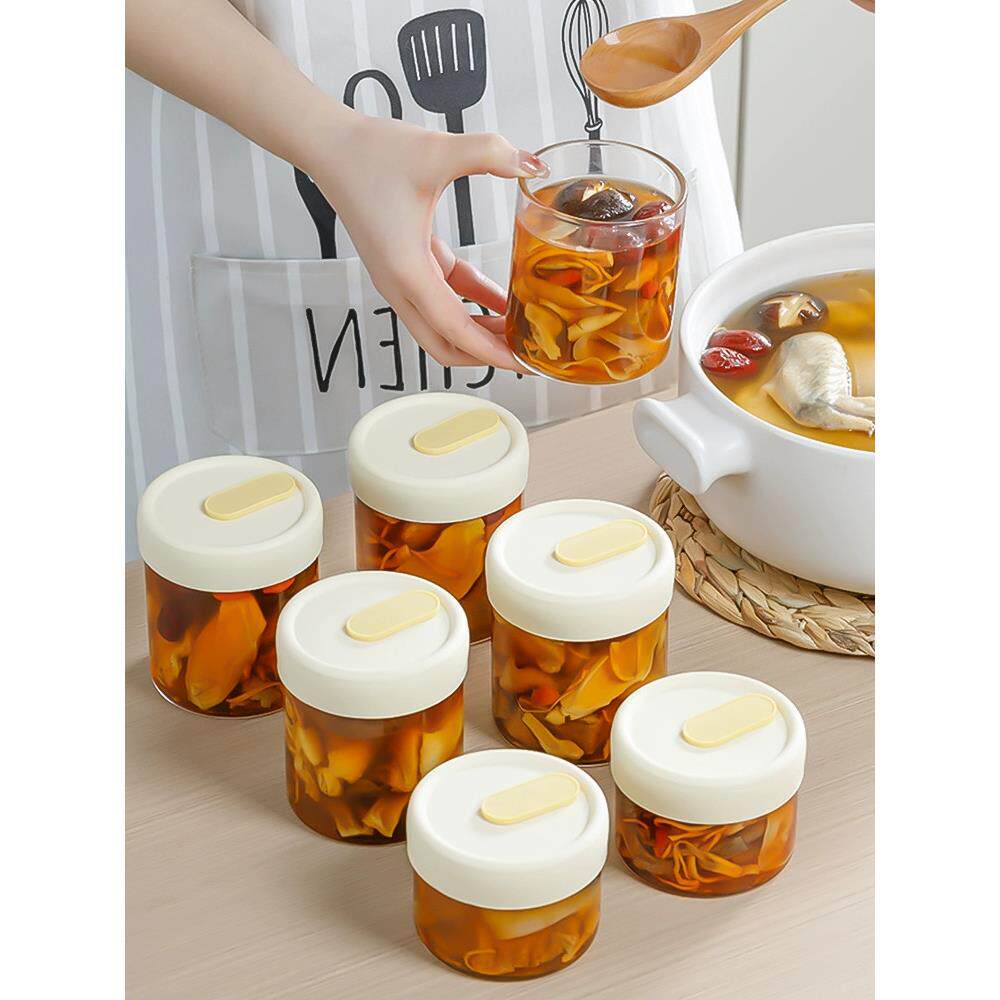 冻汤分装盒高汤冷冻专用收纳盒食品级家用鸡汤保鲜储存玻璃密封罐