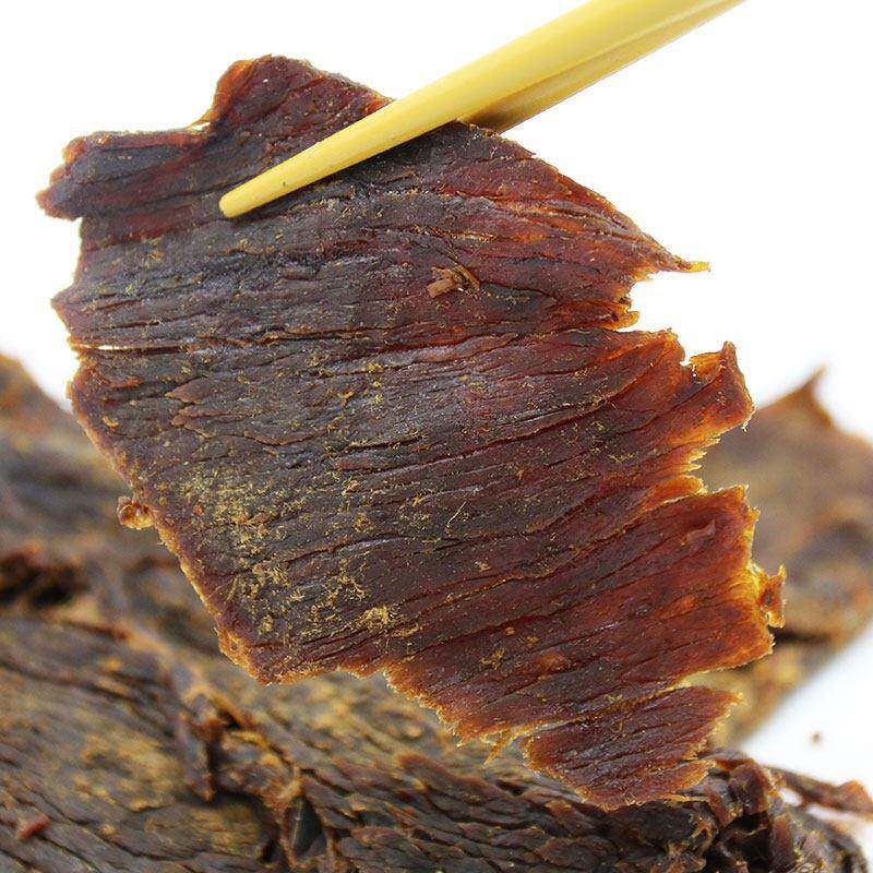 温州特产 湖岭牛肉干手撕黑牛肉干 420克 五香味桶装零食小吃