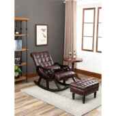 北欧实木摇椅躺椅懒人休闲椅客厅阳台老人午睡椅逍遥椅家用摇摇椅