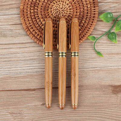 1PC Bamboo Calligraphy Art Fountain Pen Broad Stub Chisel-po