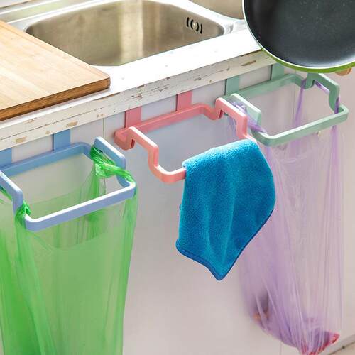 Wall-mounted garbage bag holder for kitchen cabinets, specia