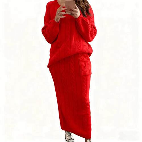 Women's Fried Dough Twists knitting sweater suit