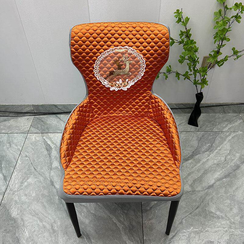 新款弧形餐桌椅子套罩轻奢全包防滑四季通用家用坐椅套罩保护套