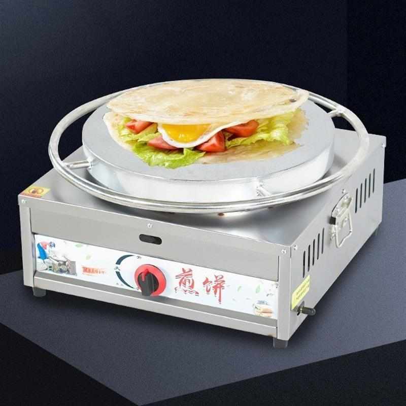 杂粮煎饼机商用煎饼锅摆摊煎饼果子机家用山东燃气鏊子旋转煎饼炉