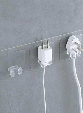1PCS Hook Power Plug Bracket Neat Hanger PVC Wall Hook