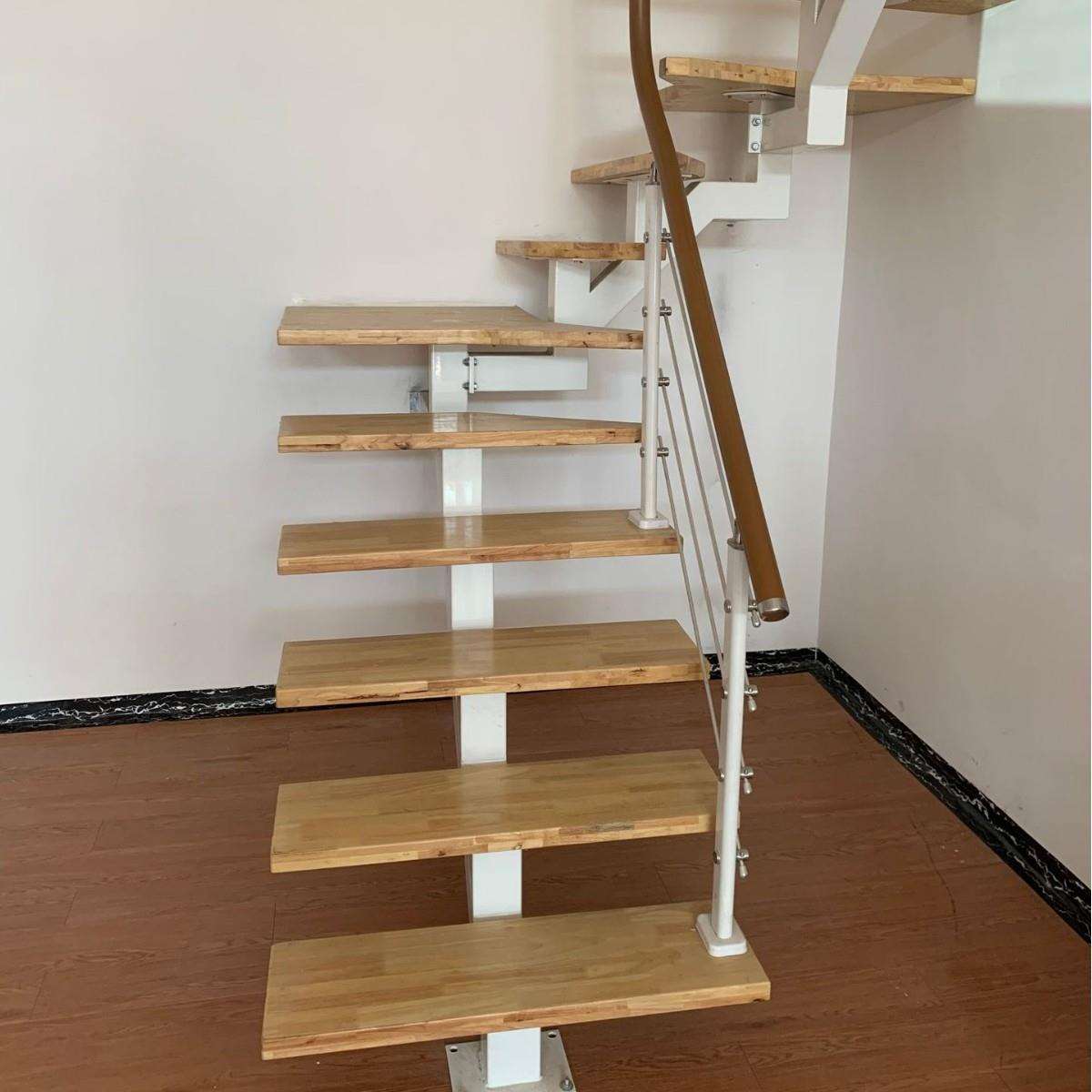 厂家承接工程整体楼梯阁楼复式室内钢木楼梯家用loft公寓斜梁楼梯