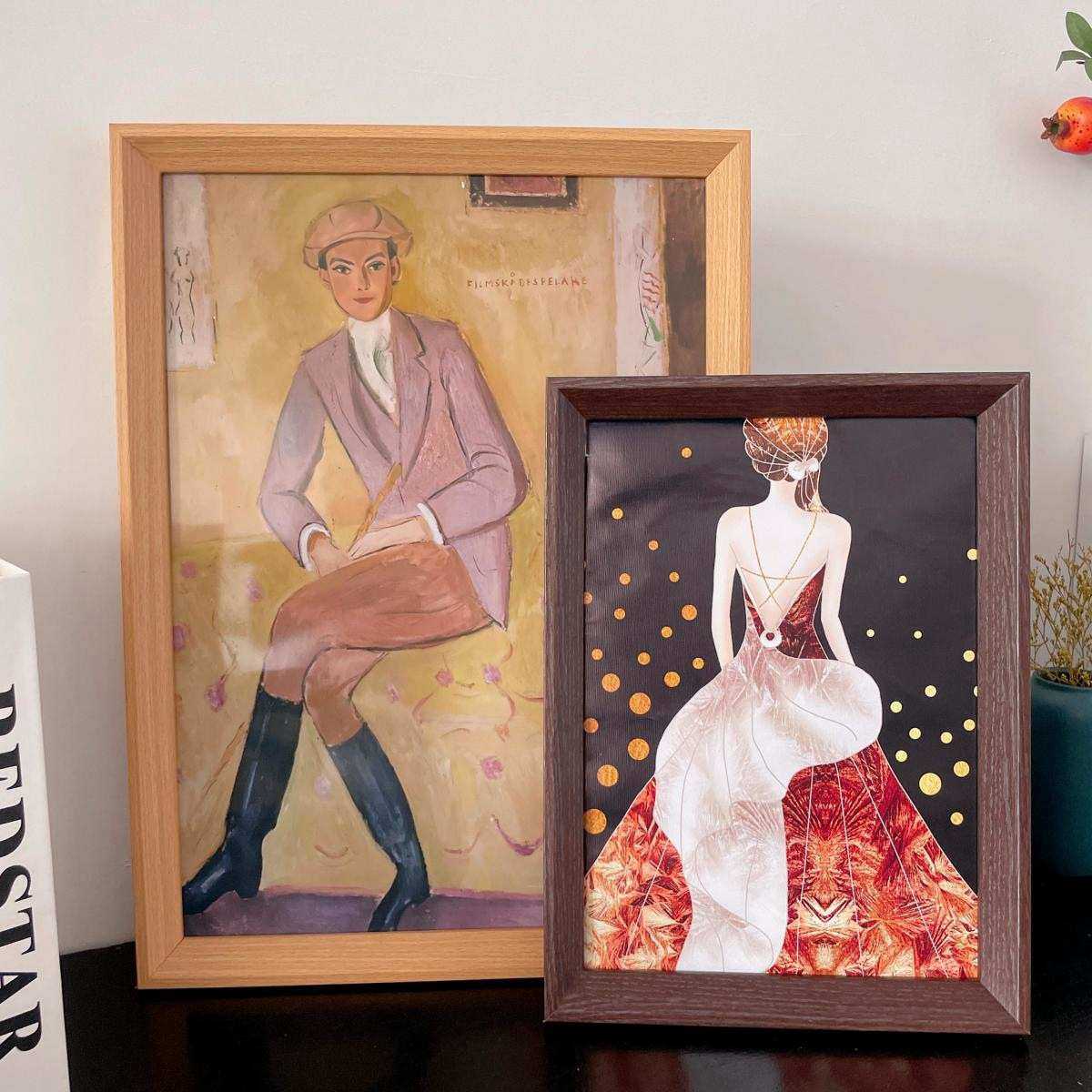 中式木质相框挂墙手工8k画框装裱自装a4摆台a3挂墙8k影楼展示框,家居饰品,相框/画框,淘宝优惠券,粉丝福利购,淘宝优惠卷